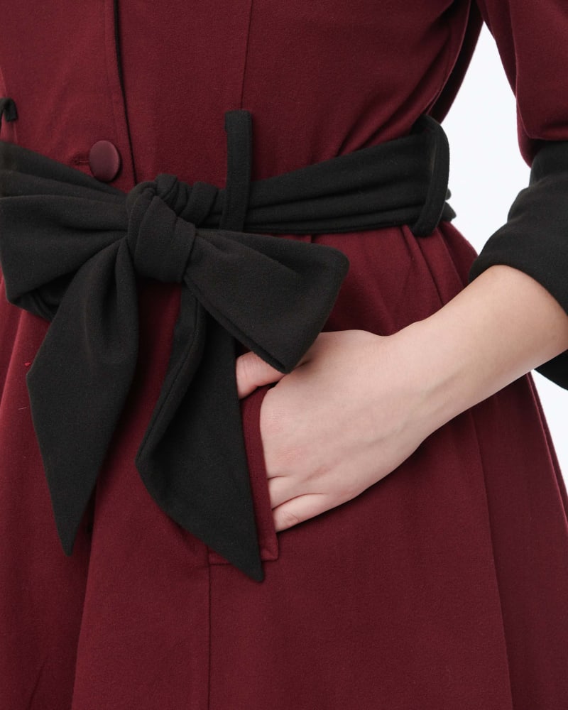 Burgundy top swing coat